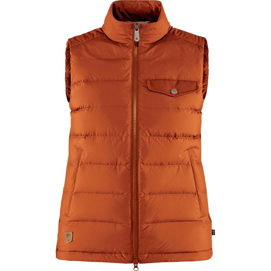 Greenland Down Liner Vest W Fjällräven Canada Autumn Leaf