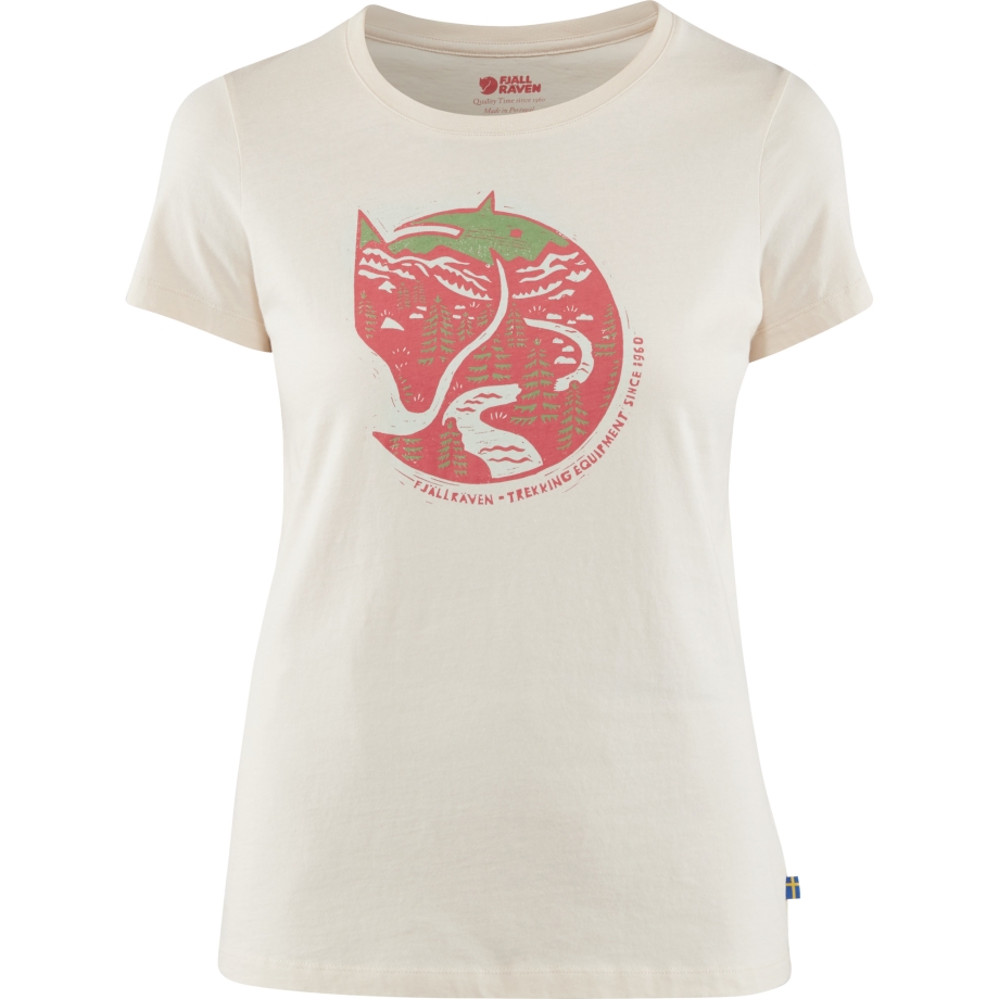 Fjällräven Canada Chalk White Arctic Fox Print T-Shirt W