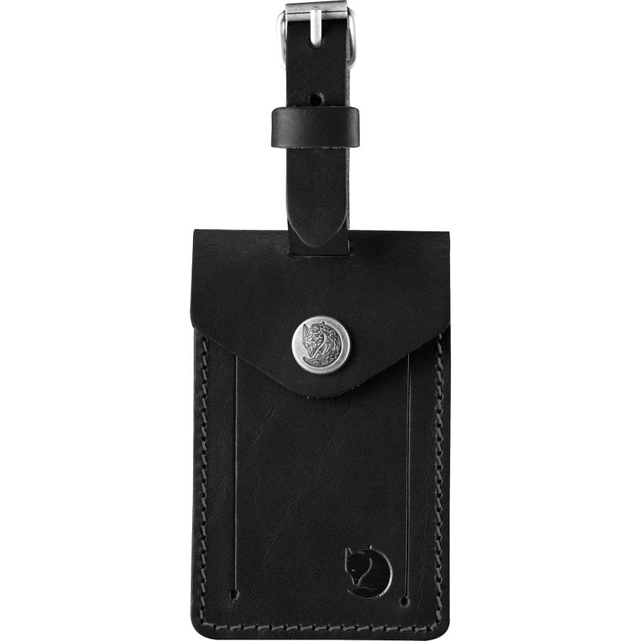 Black Fjällräven Canada Leather Luggage Tag