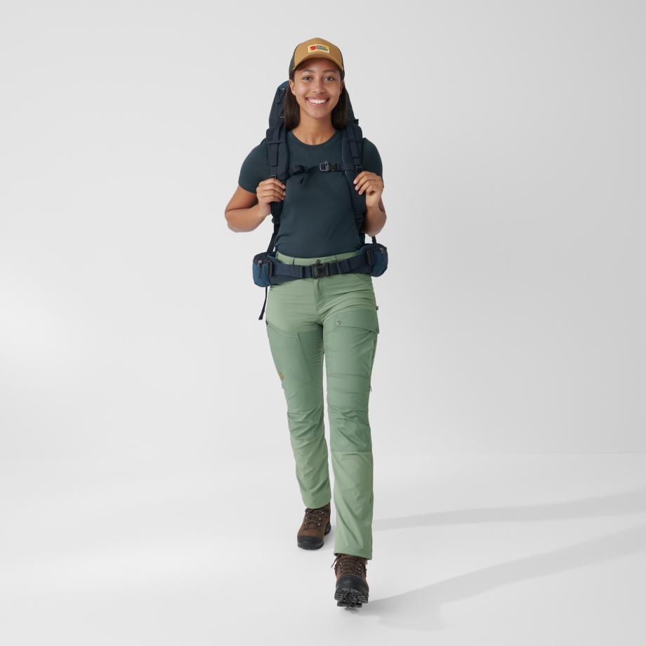 Abisko Midsummer Trousers W Short Fjällräven Canada Mineral Blue-Clay Blue
