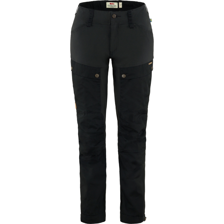 Black Fjällräven Canada Keb Trousers Curved W Reg