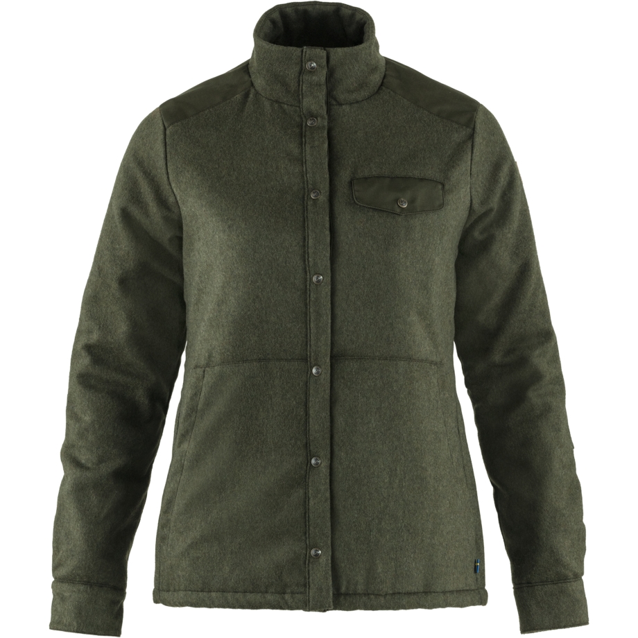 Canada Wool Padded Jacket W Deep Forest Fjällräven Canada