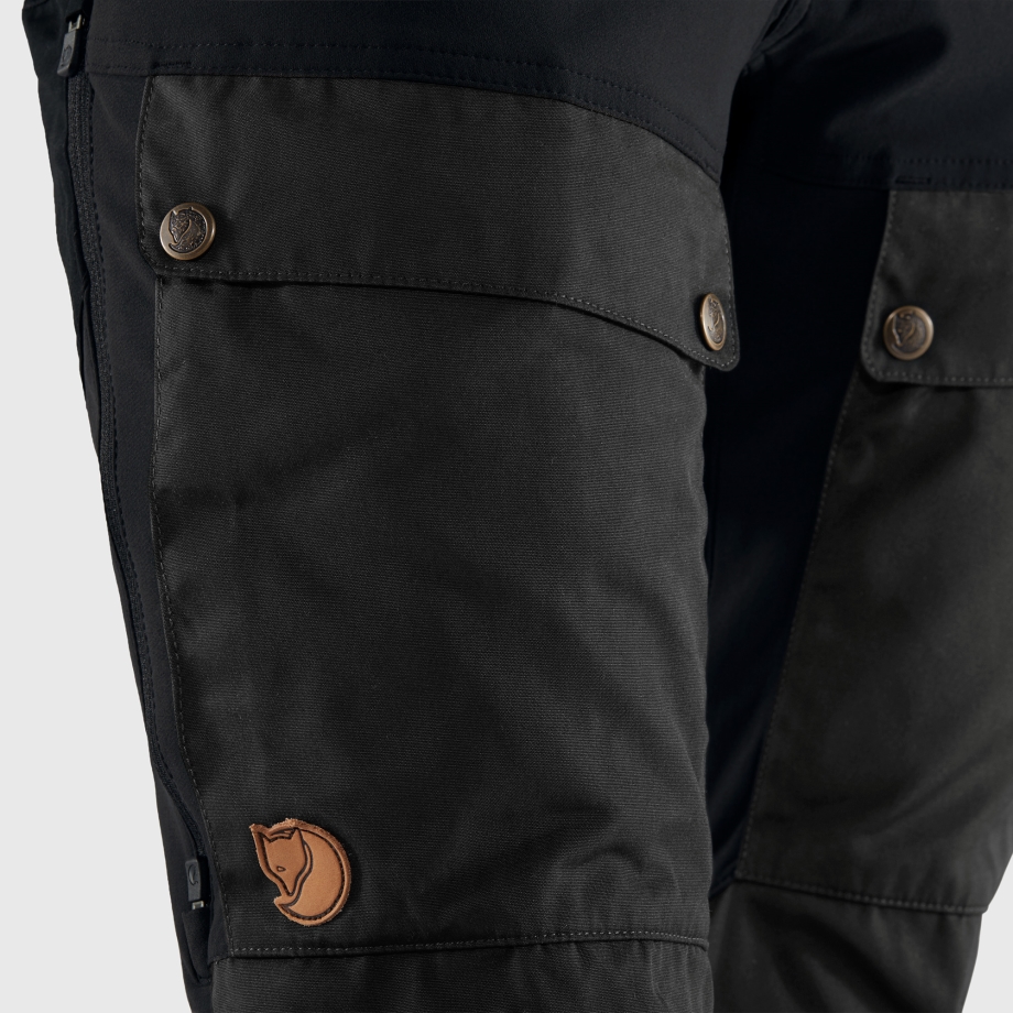 Black-Stone Grey Keb Trousers Curved W Short Fjällräven Canada