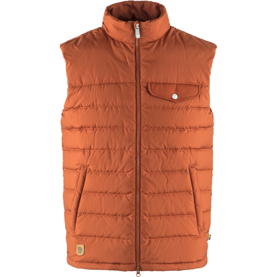 Greenland Down Liner Vest M Fjällräven Canada Autumn Leaf
