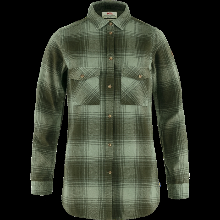 Fjällräven Canada Deep Forest-Patina Green Övik Twill Shirt Ls W