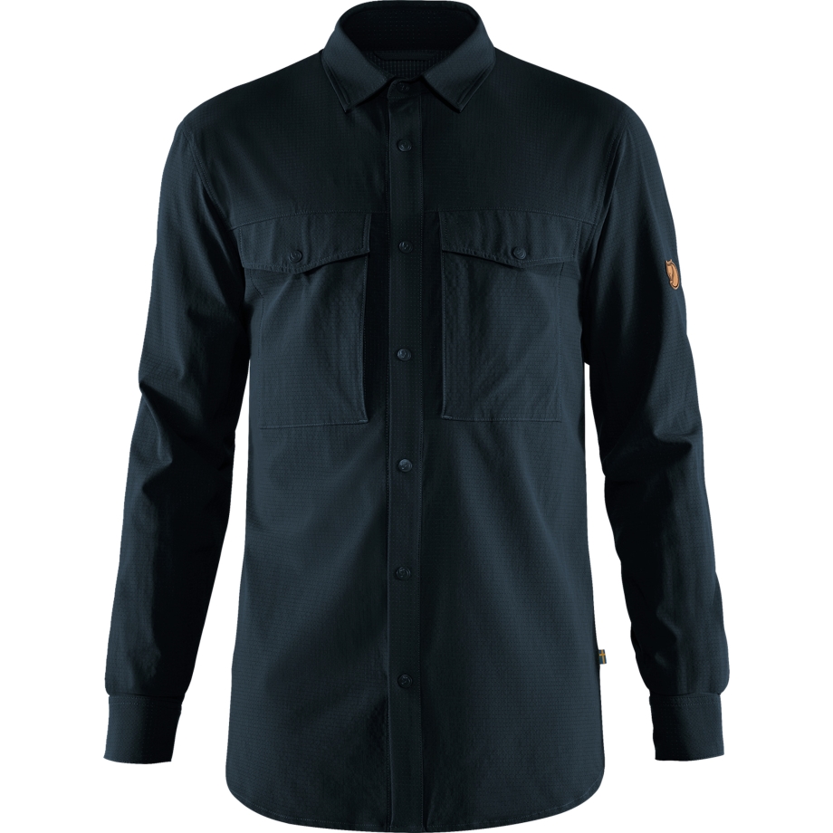 Dark Navy Fjällräven Canada Brand Abisko Trekking Shirt M
