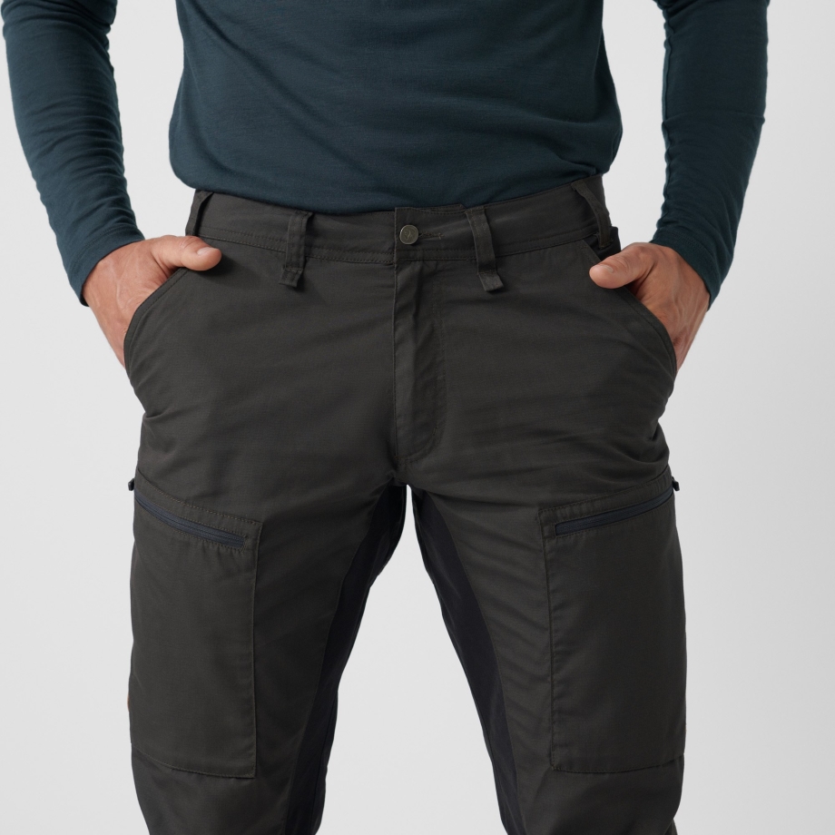 Abisko Lite Trekking Trousers M Reg Dark Grey Fjällräven Canada