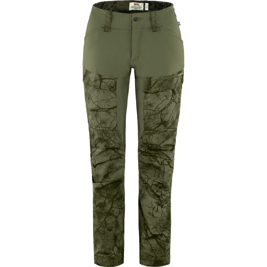 Fjällräven Canada Green Camo-Laurel Green Keb Trousers Curved W Reg
