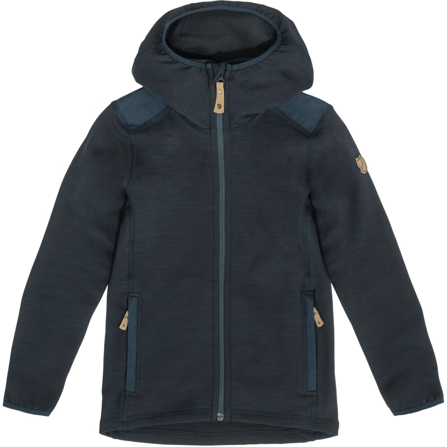 Kids Keb Fleece Hoodie Dark Navy Fjällräven Canada