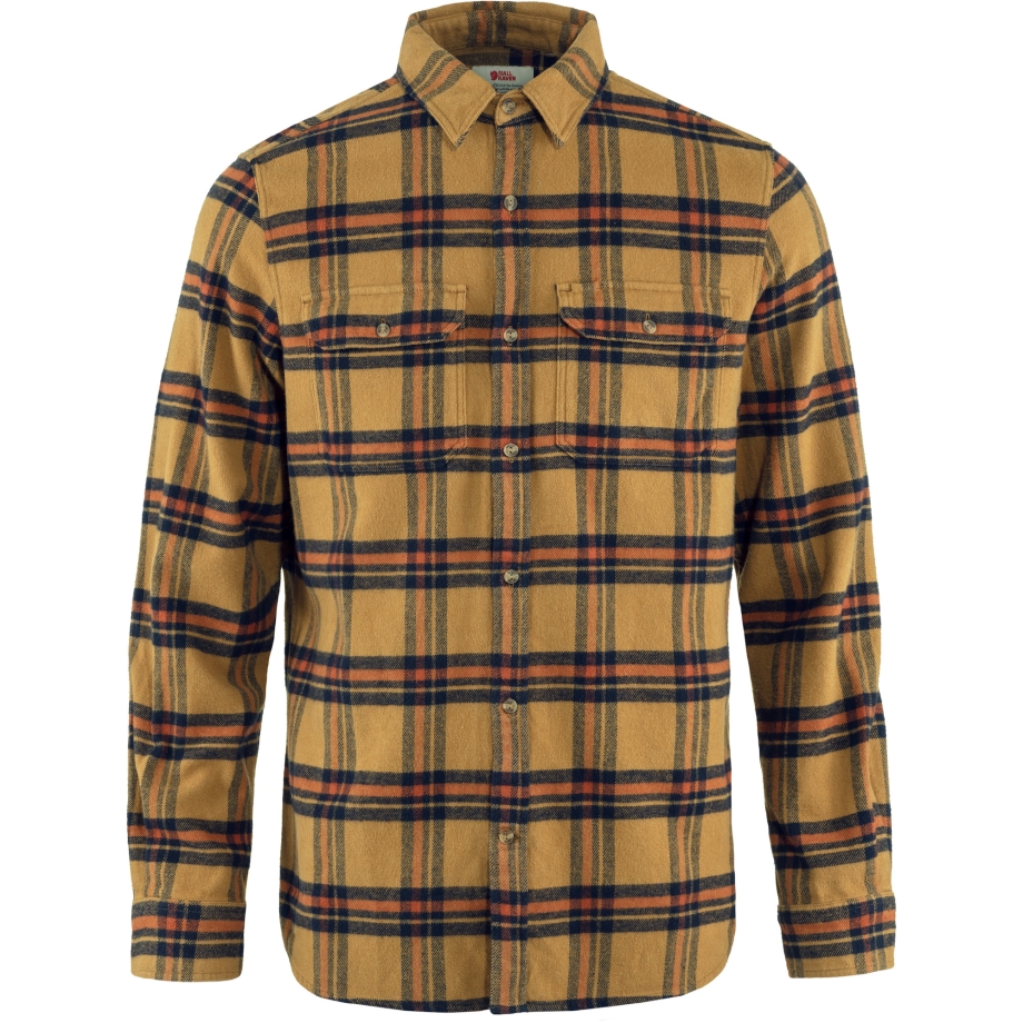 Buckwheat Brown-Autumn Leaf Fjällräven Canada Övik Heavy Flannel Shirt M