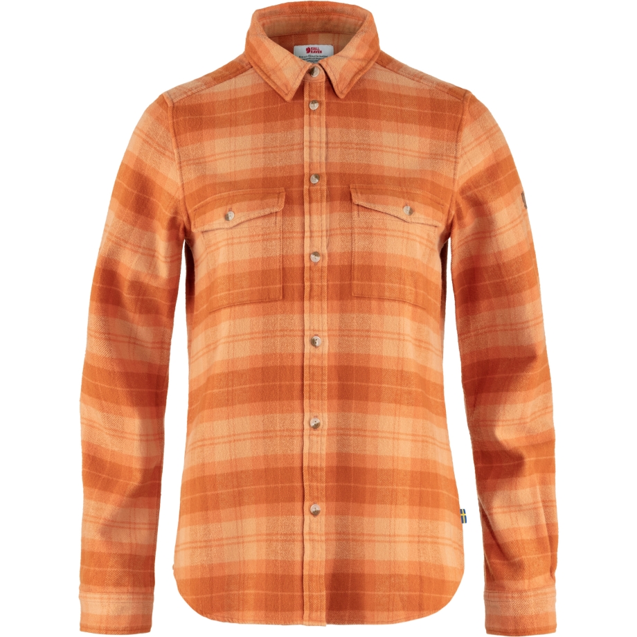 Fjällräven Canada Peach Sand-Desert Brown Övik Heavy Flannel Shirt W