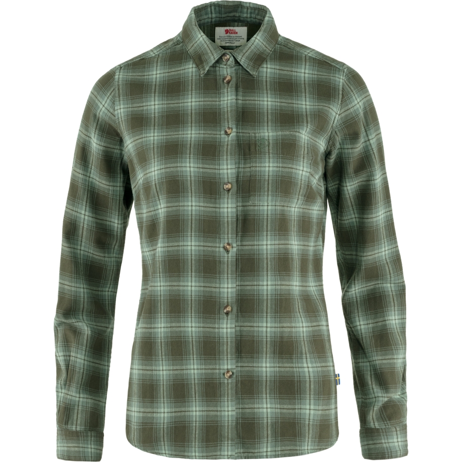 Fjällräven Canada Deep Forest-Patina Green Övik Flannel Shirt W