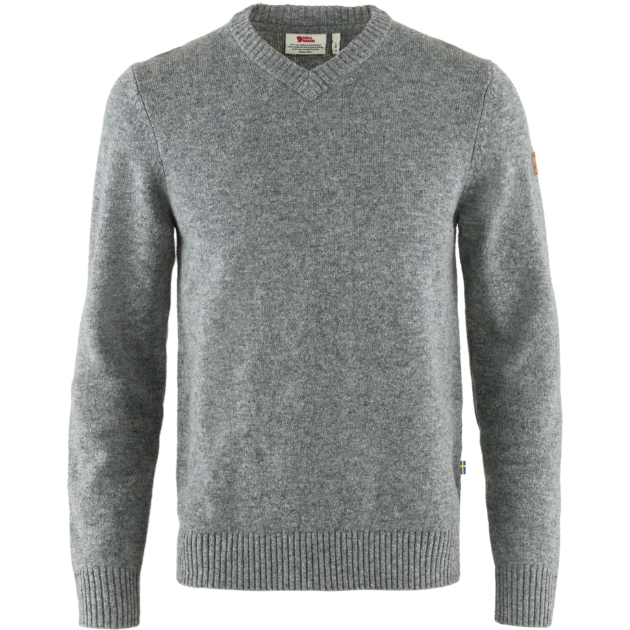 Grey Fjällräven Canada Övik V-Neck Sweater M