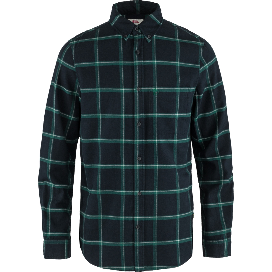 Fjällräven Canada Övik Comfort Flannel Shirt M Dark Navy-Arctic Green