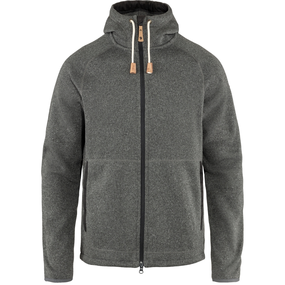 Dark Grey Övik Fleece Hoodie M Fjällräven Canada