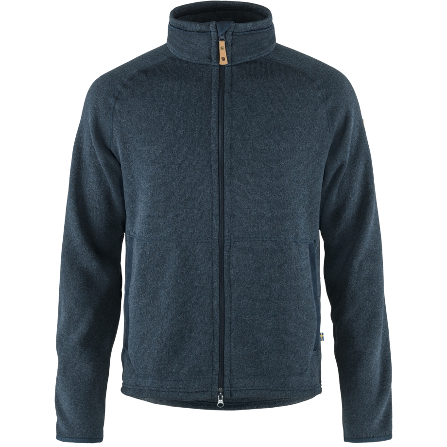 Övik Fleece Zip Sweater M Navy Fjällräven Canada