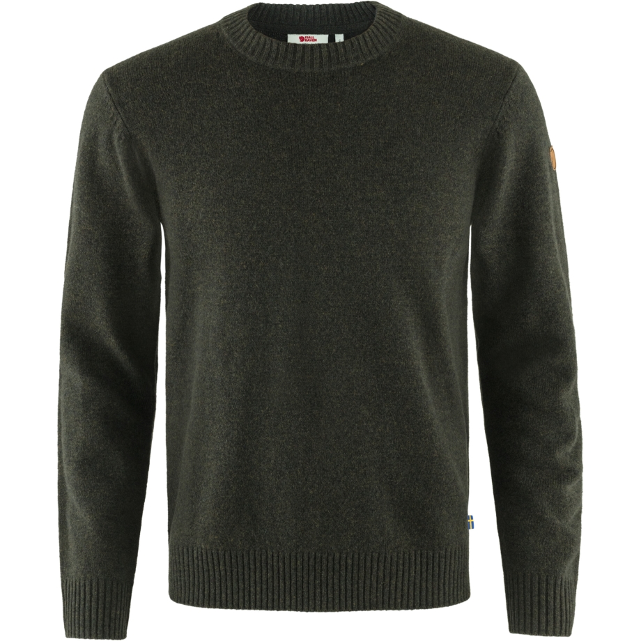 Övik Round-Neck Sweater M Fjällräven Canada Dark Olive