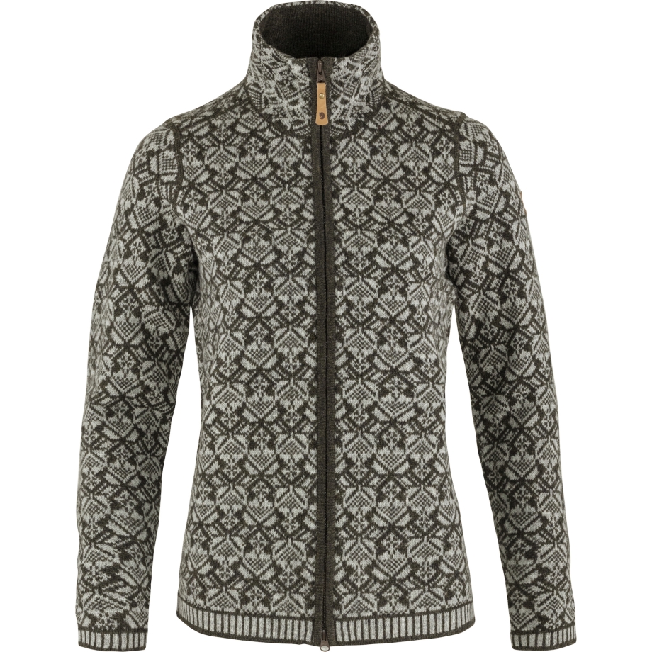 Snow Cardigan W Fjällräven Canada Dark Olive