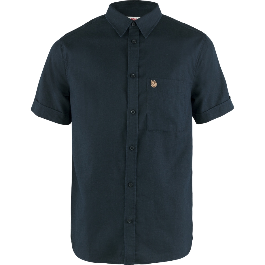 Dark Navy Fjällräven Canada Övik Travel Shirt Ss M