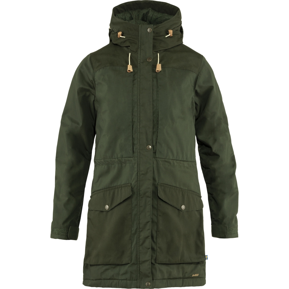 Deep Forest Singi Wool Padded Parka W Fjällräven Canada Brand