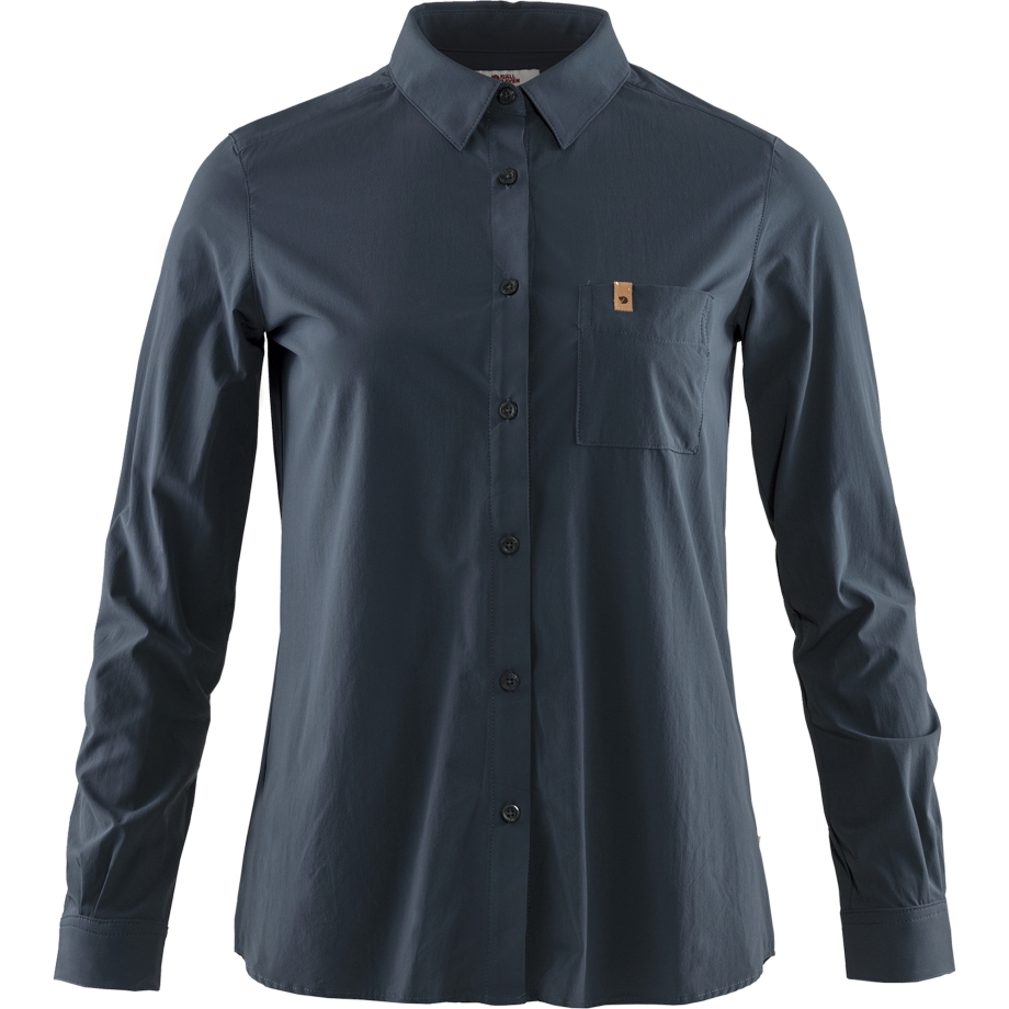 Navy Fjällräven Canada Övik Lite Shirt Ls W