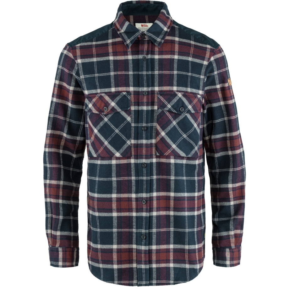 Övik Twill Shirt M Dark Navy-Dark Garnet Fjällräven Canada Brand
