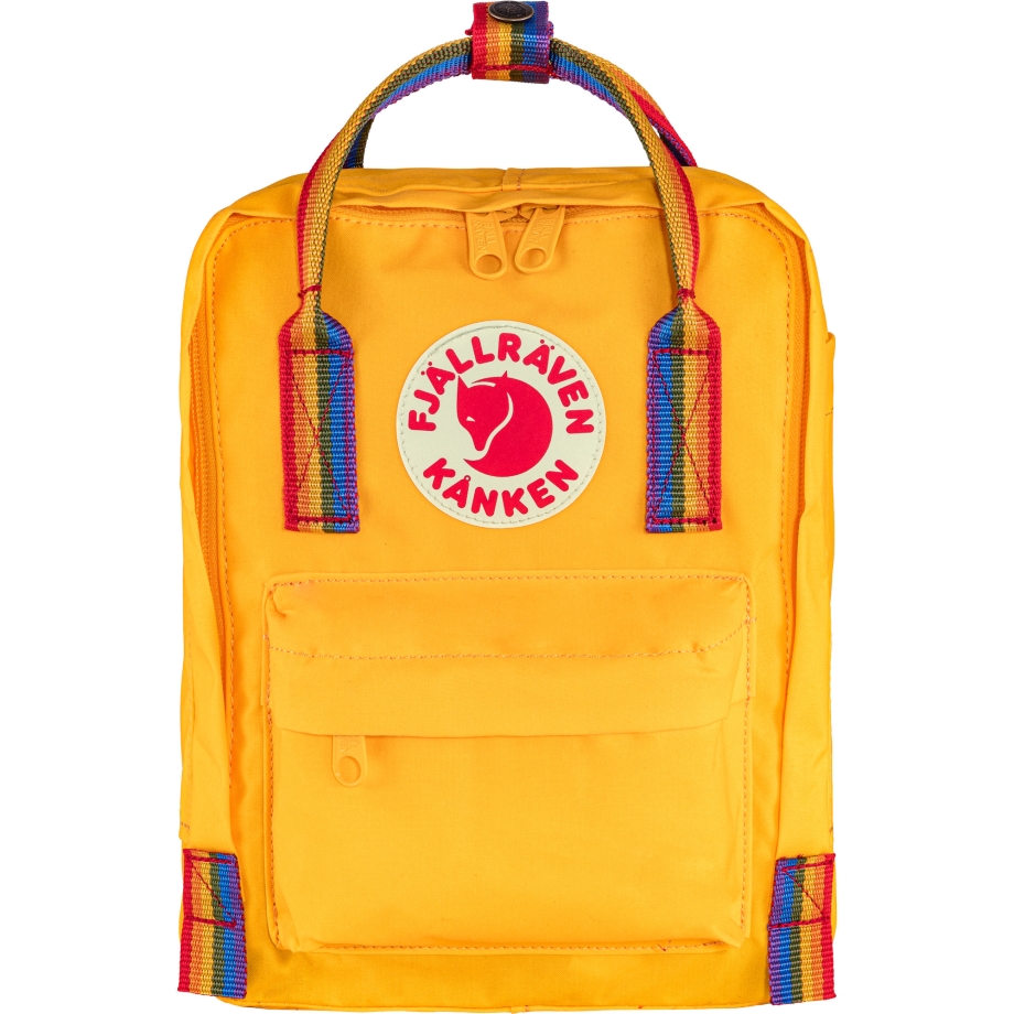 Warm Yellow-Rainbow Pattern Fjällräven Canada Kånken Rainbow Mini