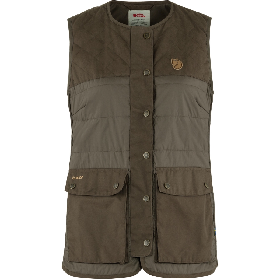 Fjällräven Canada Dark Olive Forest Wool Padded Vest W