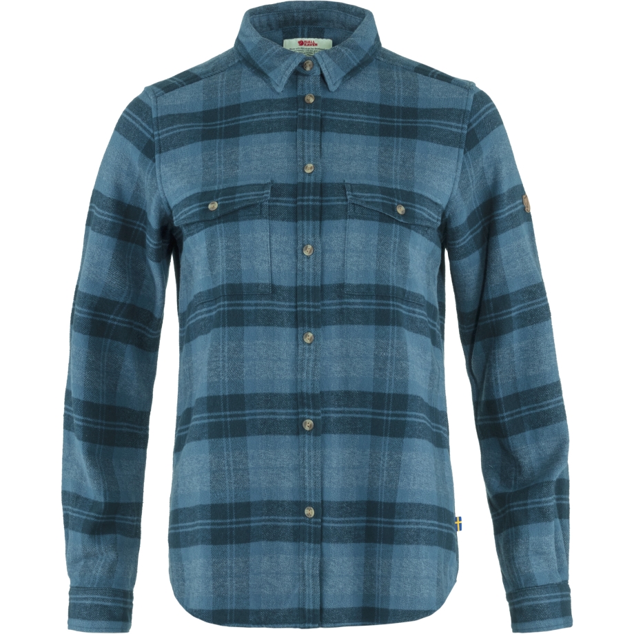 Fjällräven Canada Övik Heavy Flannel Shirt W Indigo Blue-Dark Navy