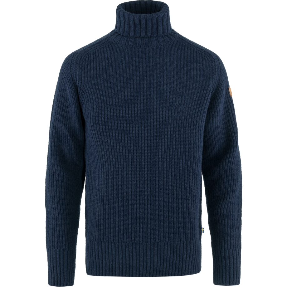 Övik Roller Neck Sweater M Fjällräven Canada Dark Navy