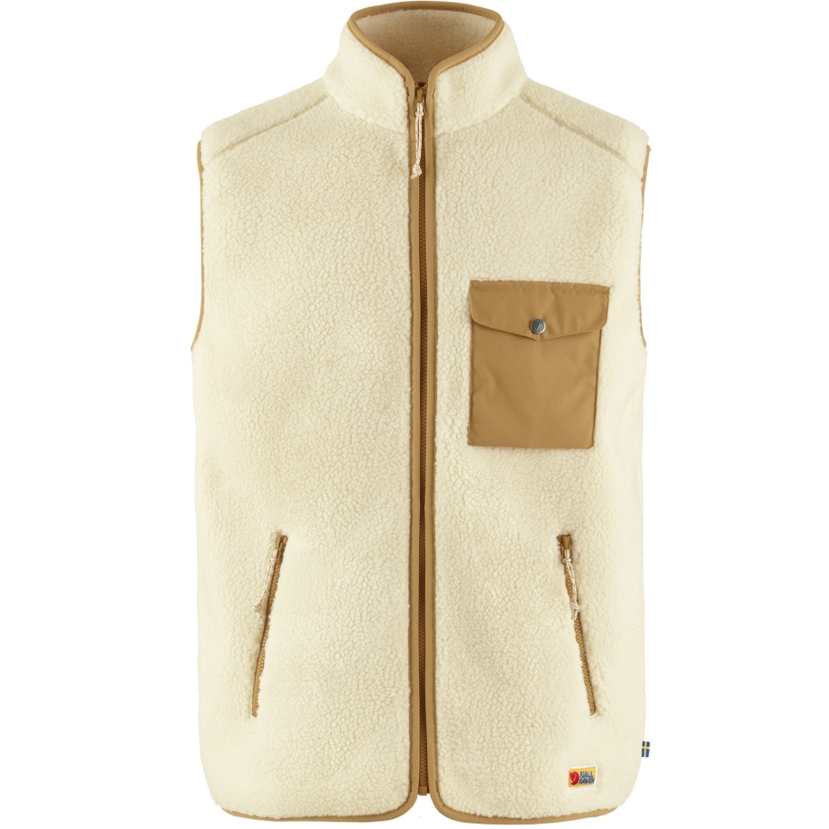 Fjällräven Canada Vardag Pile Fleece Vest M Chalk White-Buckwheat Brown