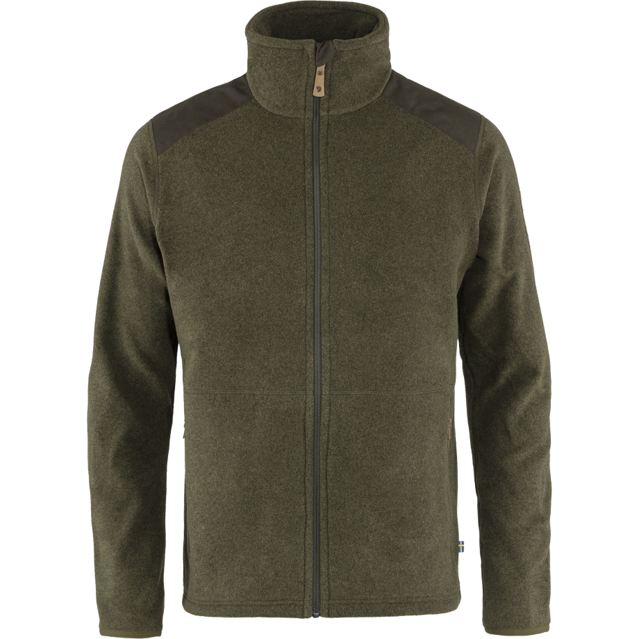 Dark Olive Fjällräven Canada Sten Fleece M