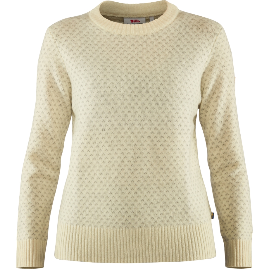 Chalk White Fjällräven Canada Övik Nordic Sweater W