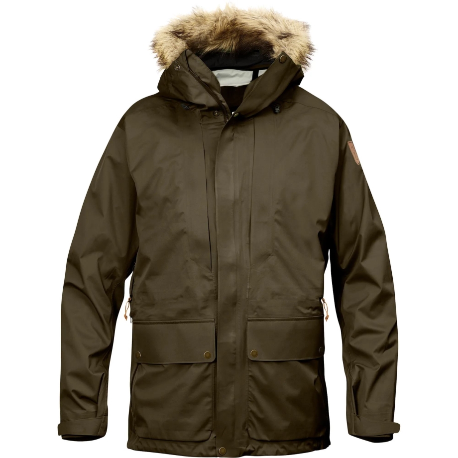 Keb Eco-Shell Parka M Dark Olive Fjällräven Canada