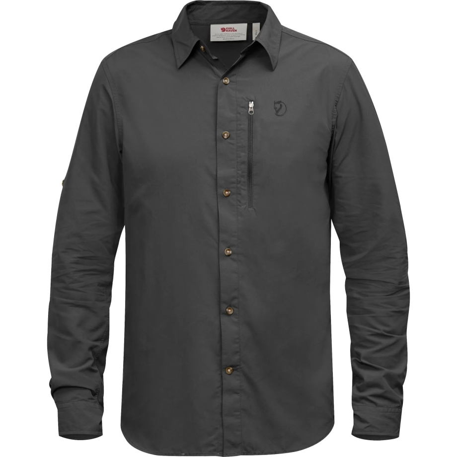 Dark Grey Fjällräven Canada Abisko Hike Shirt Ls M