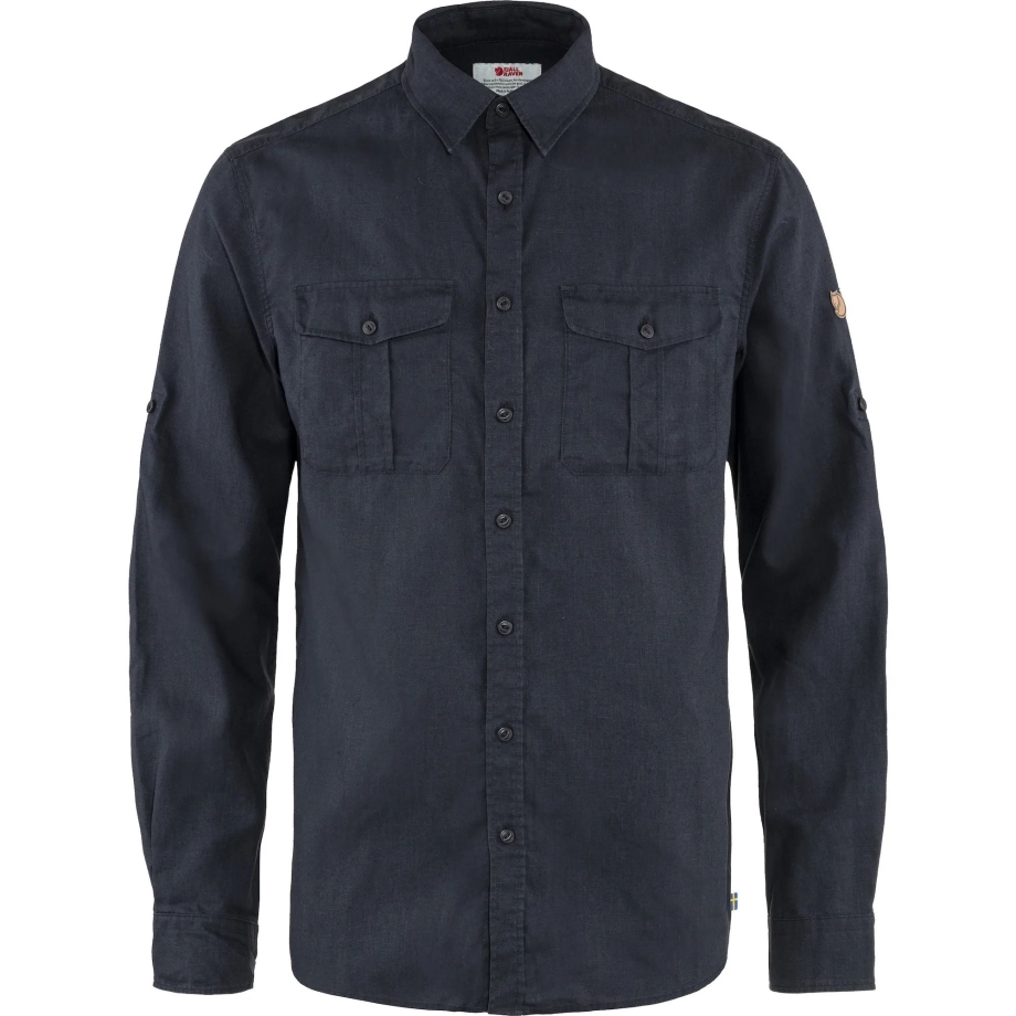 Fjällräven Canada Övik Travel Shirt Ls M Dark Navy