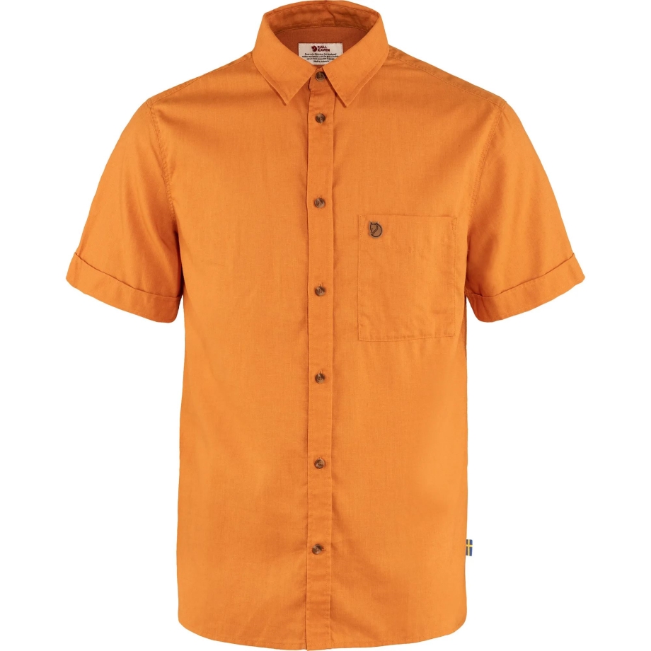 Spicy Orange Fjällräven Canada Övik Travel Shirt Ss M