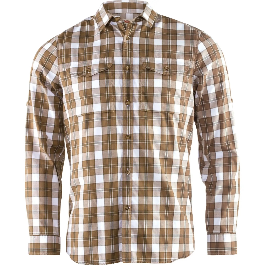 Singi Flannel Shirt Ls M Fjällräven Canada Dark Sand