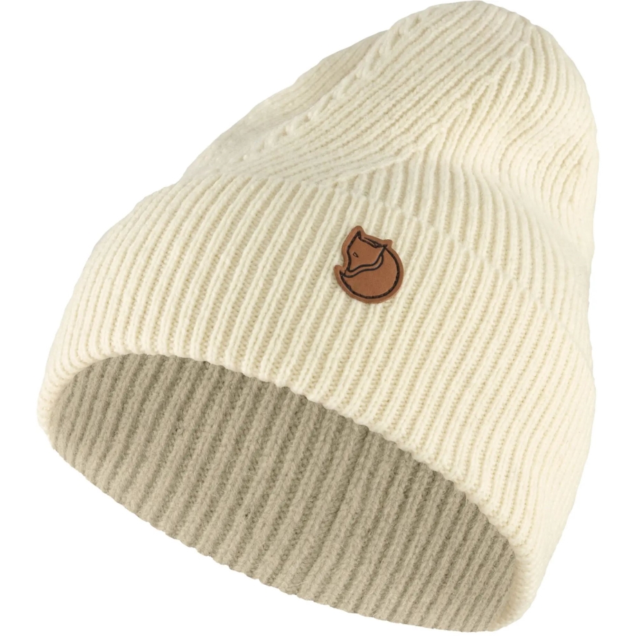 Chalk White Directional Rib Beanie Fashion Fjällräven Canada
