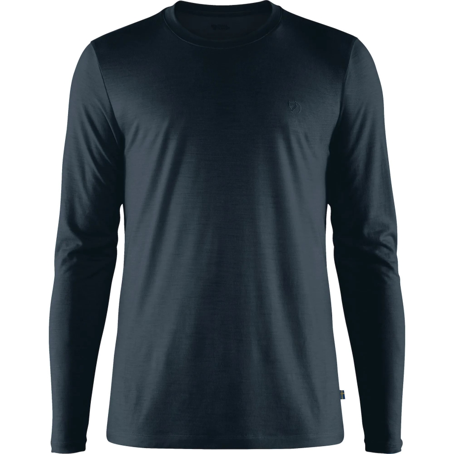 Dark Navy Abisko Wool Ls M Fashion Fjällräven Canada