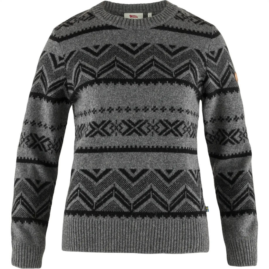 Dark Grey Greenland Re-Wool Pattern Knit W Fjällräven Canada