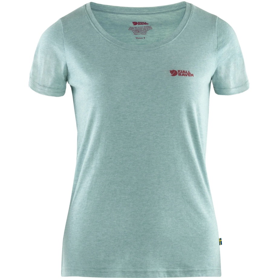 Clay Blue-Melange Fjällräven Canada Logo T-Shirt W