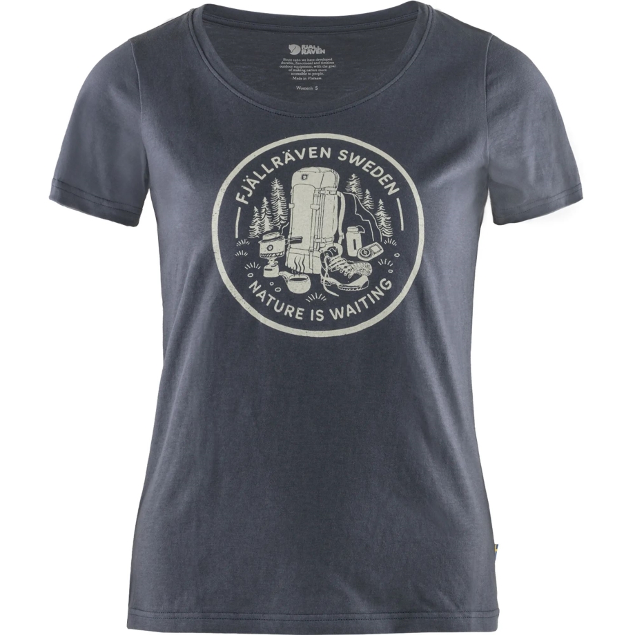 Fikapaus T-Shirt W Navy Fjällräven Canada