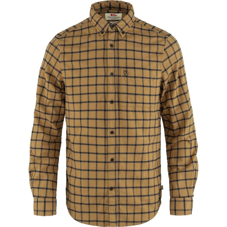Buckwheat Brown-Dark Navy Övik Flannel Shirt M Fjällräven Canada