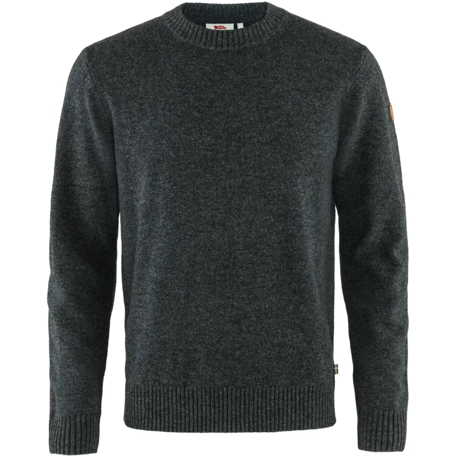 Dark Grey Övik Round-Neck Sweater M Fjällräven Canada