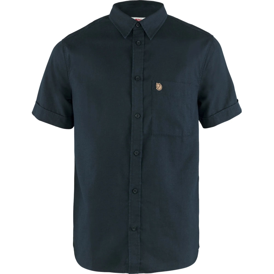 Övik Travel Shirt Ss M Dark Navy Fjällräven Canada