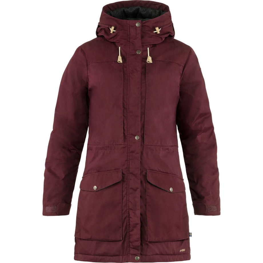 Dark Garnet Singi Wool Padded Parka W Fjällräven Canada