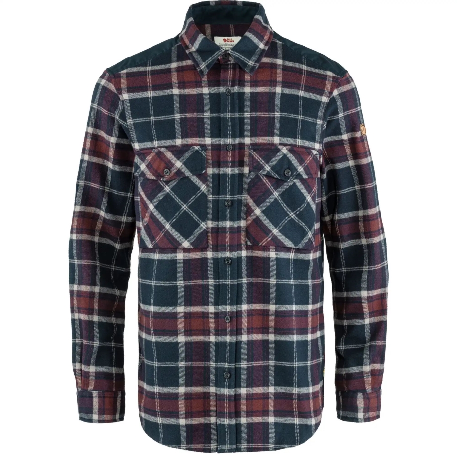 Fjällräven Canada Dark Navy-Dark Garnet Övik Twill Shirt M