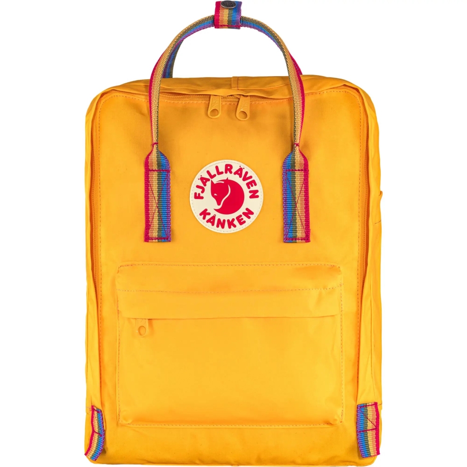 Fjällräven Canada Kånken Rainbow Warm Yellow-Rainbow Pattern