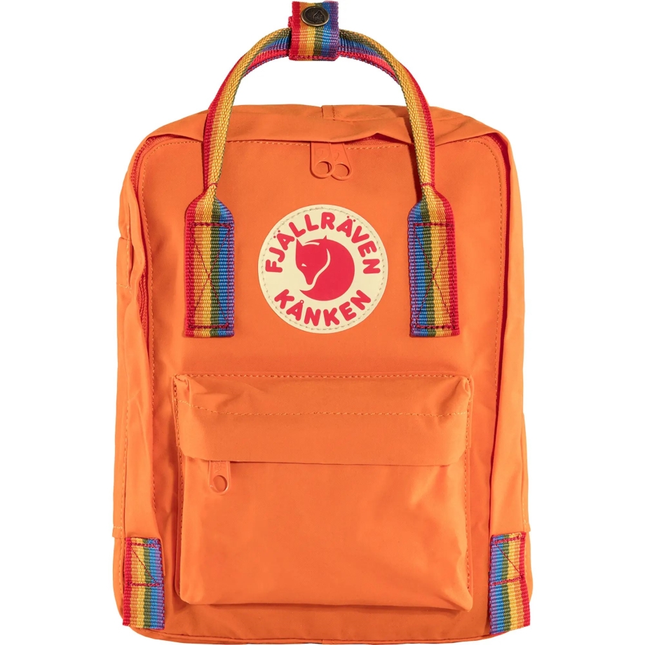 Burnt Orange-Rainbow Pattern Fjällräven Canada Kånken Rainbow Mini